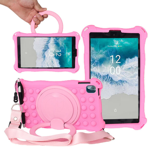 Nokia Tablet Serie Mode Silikon Tablethülle Drehständer Nokia T10 Kids Edition #1535 – Bild 9
