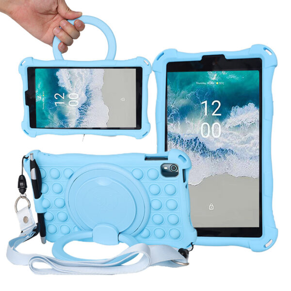 Nokia Tablet Serie Mode Silikon Tablethülle Drehständer Nokia T10 Kids Edition #1535 – Bild 10