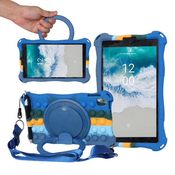 Nokia Tablet Serie Mode Silikon Tablethülle Drehständer Nokia T10 Kids Edition #1535 – Bild 12